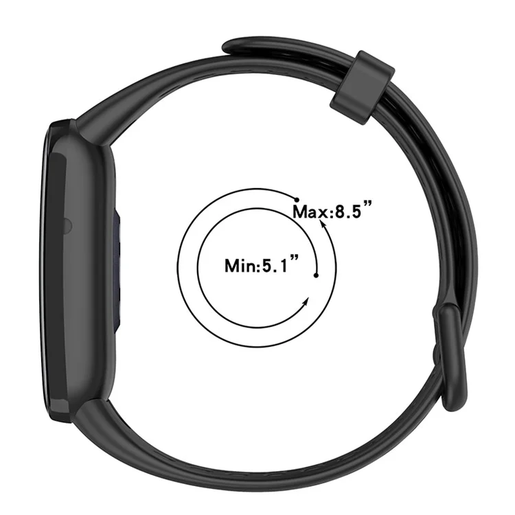 Para Xiaomi Mi Band 7 Pro Soft Silicone Watch Strap Strap Wear Desgaste Banda de Substituição Respirável - Preto