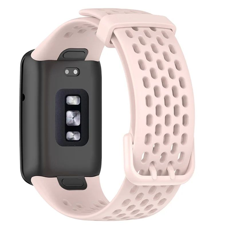For Xiaomi Mi Band 7 Pro Soft Silicone Watch Strap Wear-resistant Breathable Replacement Band - Pink