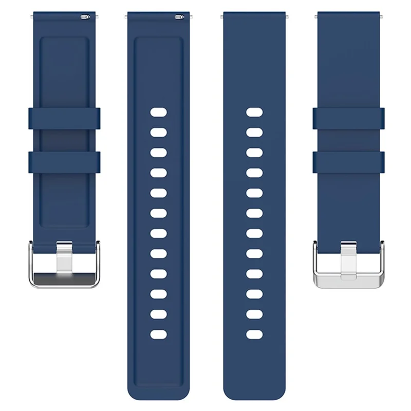 For Huami Amazfit Bip 3 / Bip S Soft Silicone Wrist Band Smart Watch Replacement Strap with Silver Buckle - Sapphire
