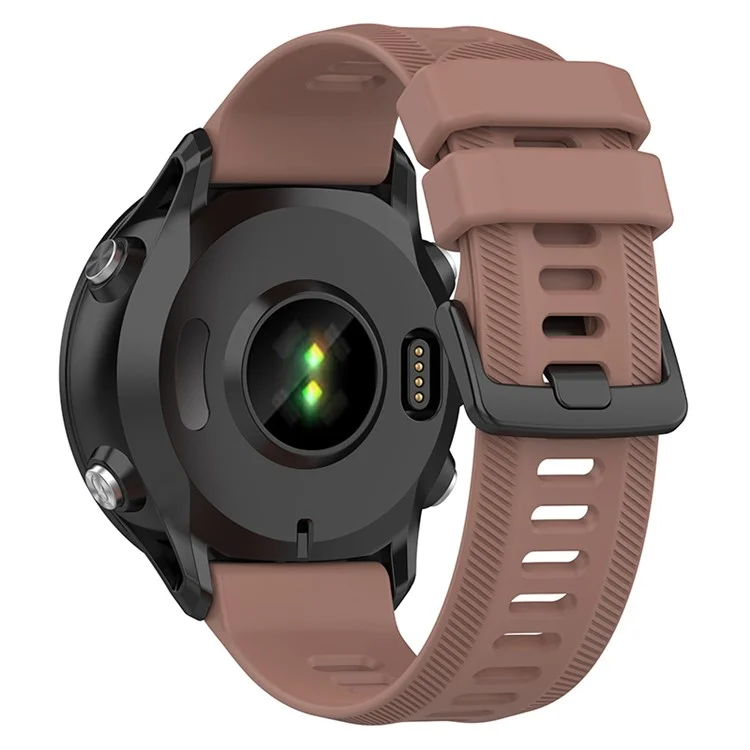 For Garmin Forerunner 955 Twill Design Soft TPU Adjustable Smart Watch Replacement Strap - Coffee