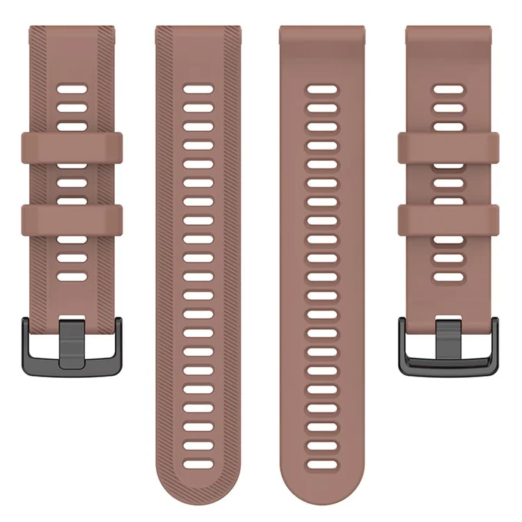 For Garmin Forerunner 955 Twill Design Soft TPU Adjustable Smart Watch Replacement Strap - Coffee