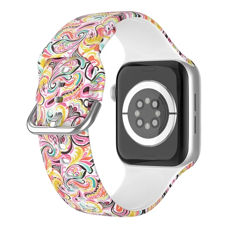 Para Apple Watch Series 10 42mm / 9 8 7 41mm / 6 5 4 SE SE (2022) SE (2023) 40mm / 3 2 1 38mm Silicone Watch Strap - Cor da Nuvem