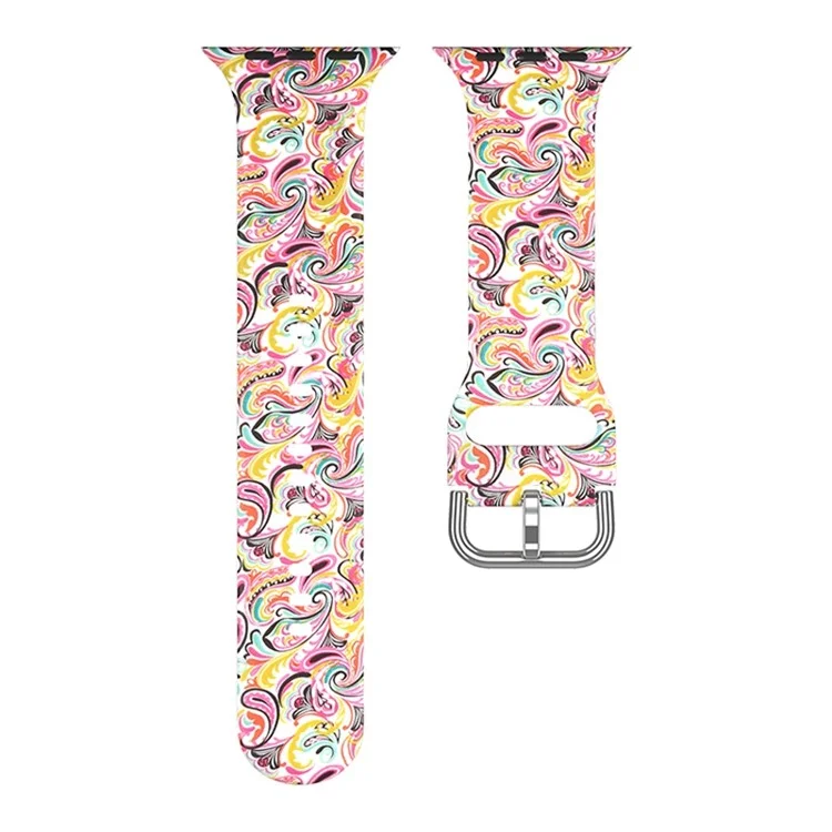 Para Apple Watch Series 10 42mm / 9 8 7 41mm / 6 5 4 SE SE (2022) SE (2023) 40mm / 3 2 1 38mm Silicone Watch Strap - Cor da Nuvem