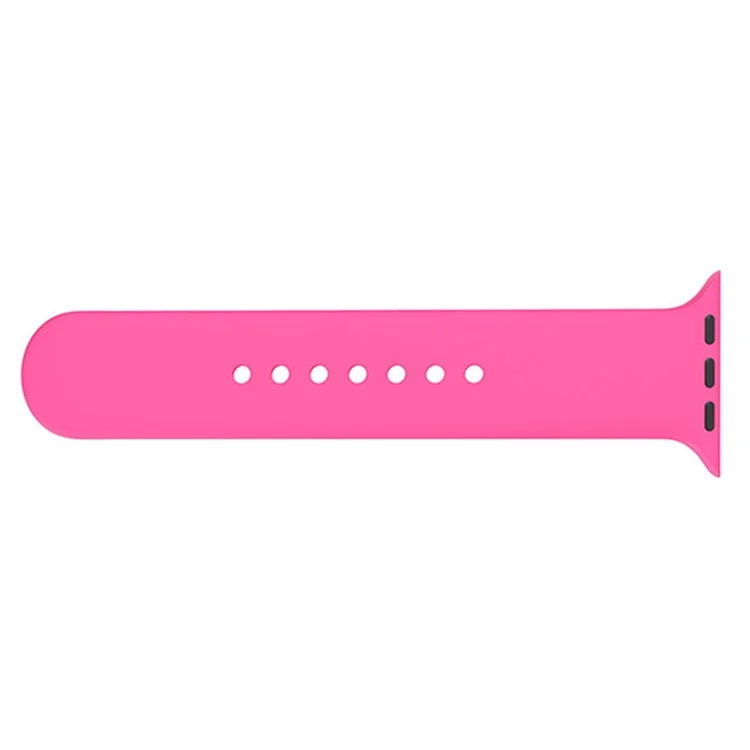Para Apple Watch Series 10 42 mm / 9 8 7 41 mm / 6 5 4 SE SE (2022) SE (2023) 40 mm / 3 2 1 38 mm Silicone Watch Band Pin Buckle Wrist Strap Replacement - Cinza Escuro