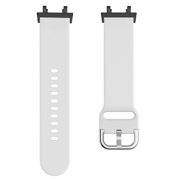 Flexible Silicone Watchband for Huami Amazfit T-Rex 2 Smart Watch Replacement Strap - White