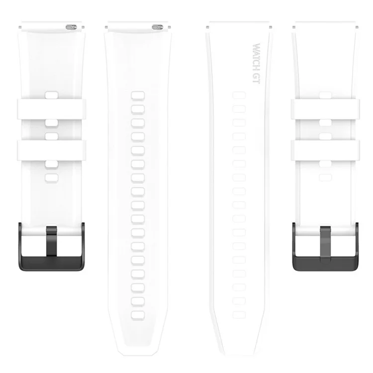 For Samsung Galaxy Watch6 40mm 44mm / Watch6 Classic 43mm 47mm / Watch 5 40mm 44mm / 5 Pro 45mm / Watch4 40mm 44mm Sport Band 20mm Breathable Silicone Strap Replacement Wristband - White