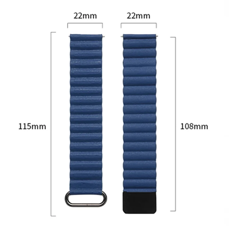 For Huawei Watch GT3 Pro 46mm / Apex 46mm / Apex Pro Genuine Leather Watch Strap 22mm Magnetic Watchband - Rose Gold / Brown