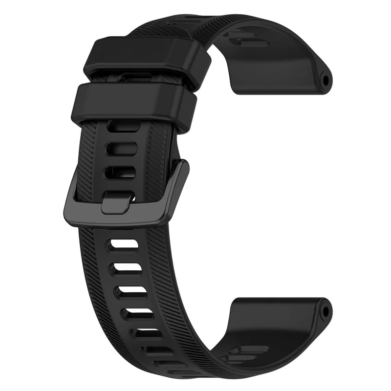 Para Garmin Forerunner 955 / Forerunner 935 / Descent G1 22mm Twill Design Pulseira de Silicone Preta com Fivela - Preta