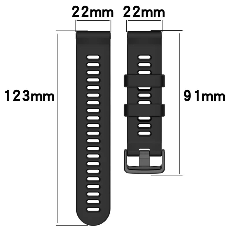 Para Garmin Forerunner 955 / Forerunner 935 / Descent G1 22mm Twill Design Silicone Watch Band Black Buckle Strap Replacement - White