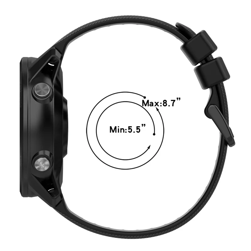 For Garmin Forerunner 955 / Forerunner 935 / Descent G1 22mm Twill Design Silicone Watch Band Black Buckle Strap Replacement - Grey