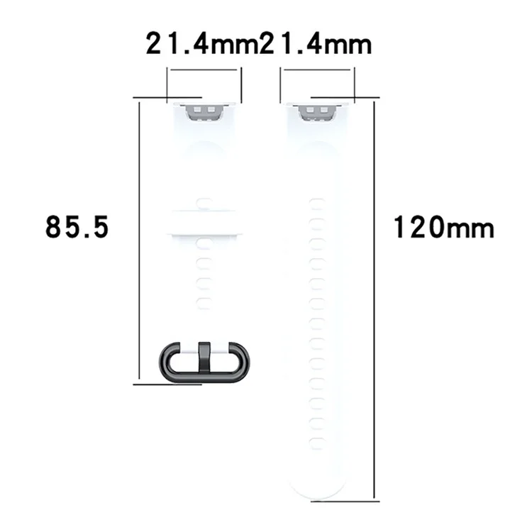 Для Xiaomi Redmi Watch Bessmation Bess 2-in-1 Watch Band+Watch Case Silicone Watch Band с Пряжкой - Черный / Белый