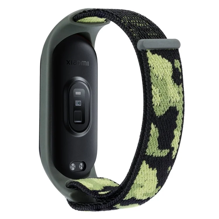 Für Xiaomi Mi Band 5 / 6 / 7 Camouflage Nylon Verstellbares Smart Watch Armband - Ersatz Handgelenkband - Armeegrün