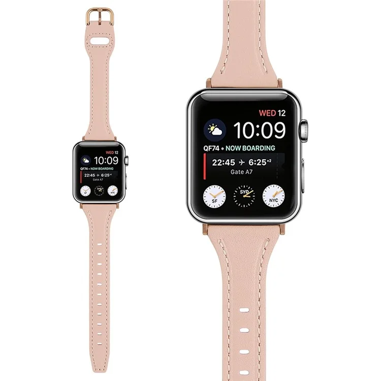 para a série apple watch 7 41mm / 6 / 5 / 4 / se 40mm / 3 / 2 / 1 relógio em forma de t de 38 mm - rosa