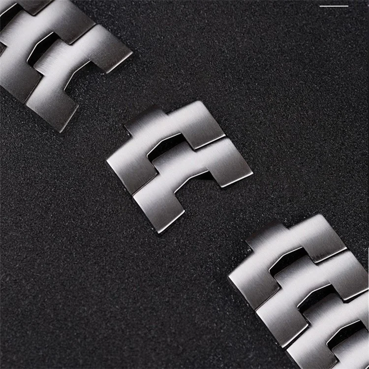 Für Apple Watch Series 10 46mm / Ultra 2 Ultra 49mm / 9 8 7 45mm / SE (2023) SE (2022) SE 6 5 4 44mm / 3 2 1 42mm Titan-Stahl Abriebfester Ersatz-Uhrenarmband Armband - Schwarz