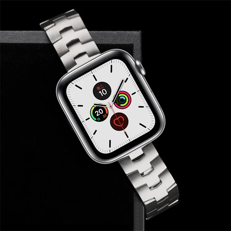 Para Apple Watch Series 10 42mm / 9 8 7 41mm / 6 5 4 SE SE (2022) SE (2023) 40mm / 3 2 1 38mm Titanium Steel Anti-Scratch Smart Watch Band Wrist Strap - Preto