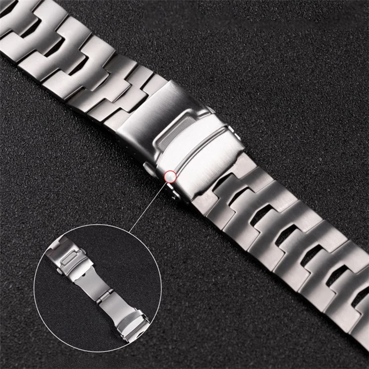 Para Apple Watch Series 10 42mm / 9 8 7 41mm / 6 5 4 SE SE (2022) SE (2023) 40mm / 3 2 1 38mm Titanium Steel Anti-Scratch Smart Watch Band Wrist Strap - Preto
