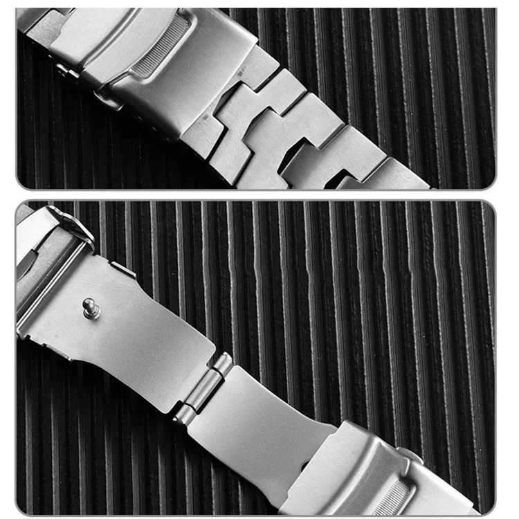 Para Apple Watch Series 10 42mm / 9 8 7 41mm / 6 5 4 SE SE (2022) SE (2023) 40mm / 3 2 1 38mm Titanium Steel Anti-Scratch Smart Watch Band Wrist Strap - Preto