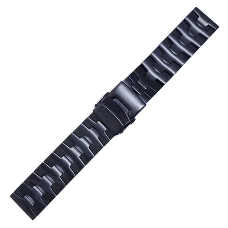 Pour Samsung Galaxy Watch3 45mm / Gear S3 Frontier / Gear S3 Classic / Huawei Watch GT3 Pro Titane Acier Bracelet de Remplacement Poignet 22mm Bracelet Universel - Noir
