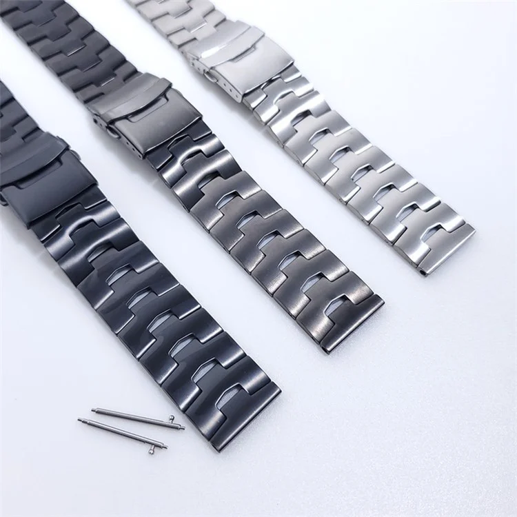 Pour Samsung Galaxy Watch3 45mm / Gear S3 Frontier / Gear S3 Classic / Huawei Watch GT3 Pro Titane Acier Bracelet de Remplacement Poignet 22mm Bracelet Universel - Noir