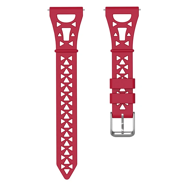 Para Samsung Galaxy Watch3 45 mm / Engranaje S3 / Huawei Watch GT 3 Pro Tower Design Silicone 22 mm de Muñeca Reloj Correa - Vino Rojo