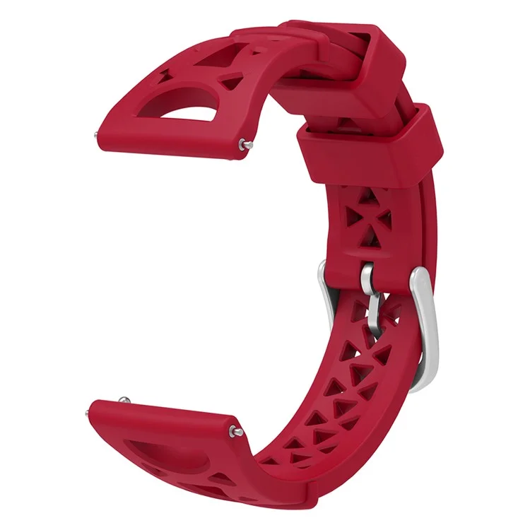 Para Samsung Galaxy Watch3 45 mm / Engranaje S3 / Huawei Watch GT 3 Pro Tower Design Silicone 22 mm de Muñeca Reloj Correa - Vino Rojo