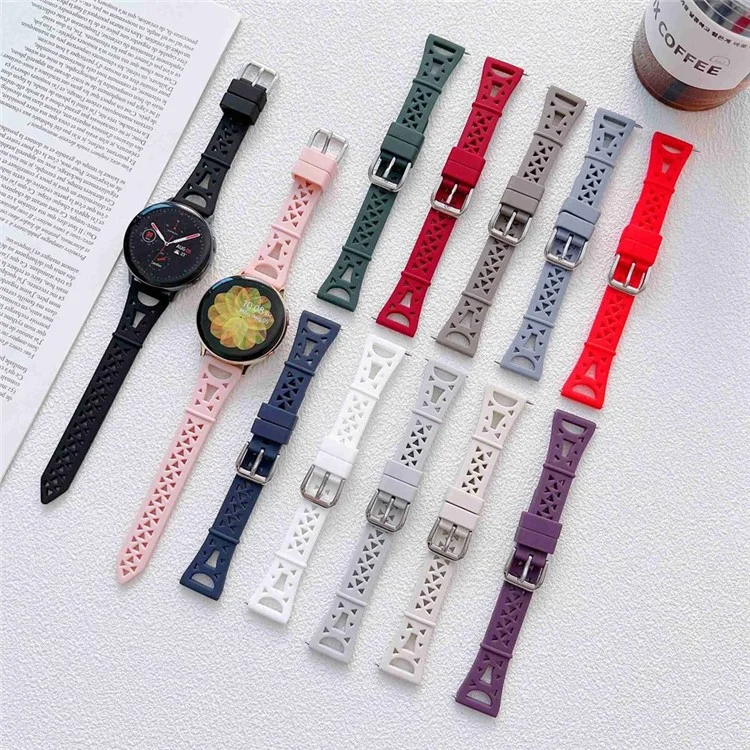 Для Samsung Galaxy Watch3 45 мм / Передача S3 / Huawei Watch GT 3 Pro Tower Design Silicone 22 мм Запястья - Пурпурный