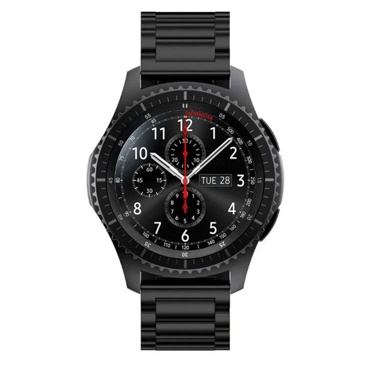Para Garmin Forerunner 255S / Venu 2S Titanium Steel 3 Beads Smart Watch Band 18mm Correa de Repuesto Universal - Negro
