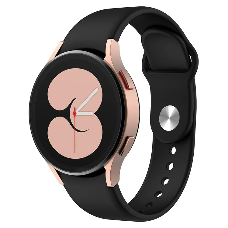 Für Samsung Galaxy Watch 5 40 mm / 44 mm / 5 Pro 45mm Schnellveröffentlichungswachtband Silicone Watch Armband Ersatzband Mit Knopf - Schwarz