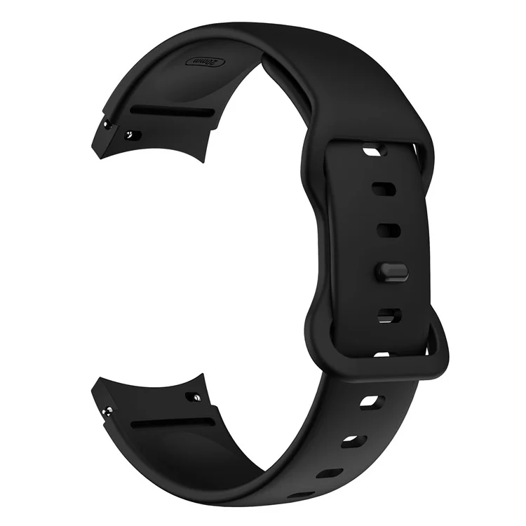 For Samsung Galaxy Watch 5 40mm / 44mm  /  5 Pro 45mm Silicone Watch Band Quick Release 20mm Wrist Strap with Butterfly Buckle - Black