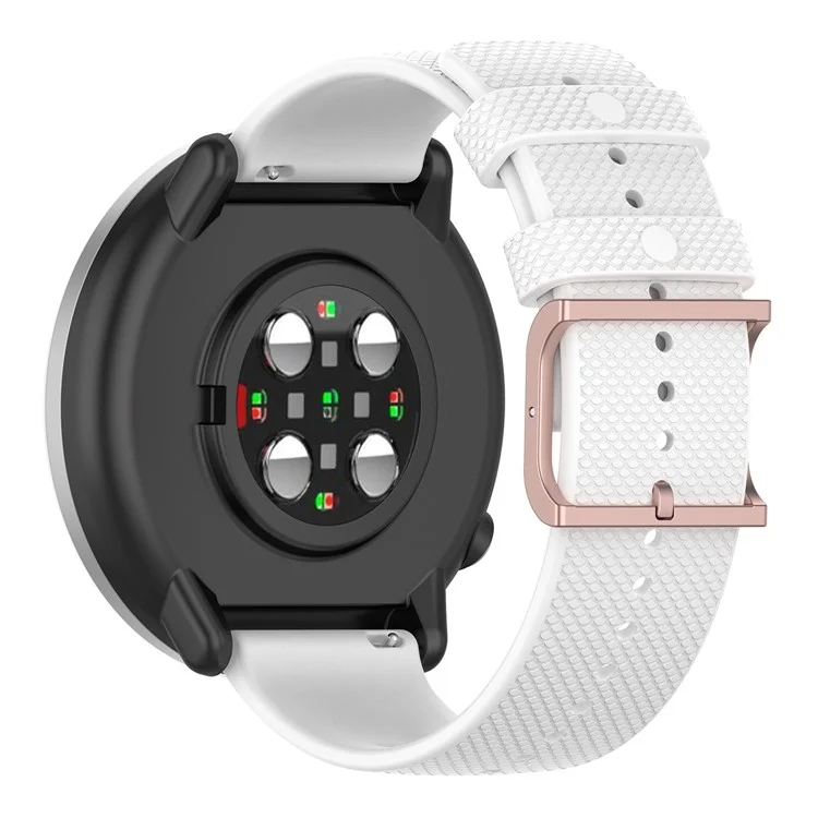 Para Samsung Galaxy Watch 5 40 mm / 44 mm / Mira 5 Pro 45 mm / Watch4 40 mm / 44 mm / Watch4 Classic 42 mm Anti-slip Dot Texture Design Silicone Watch Strap de la Muñeca de la Muñeca - Blanco
