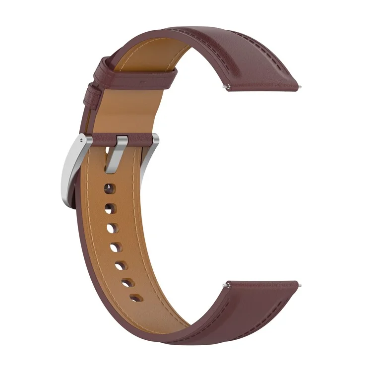 For Samsung Galaxy Watch6 40mm 44mm / Watch6 Classic 43mm 47mm / Watch 5 40mm 44mm / 5 Pro 45mm / Watch4 40mm 44mm Genuine Leather Smart Watch Band Wrist Strap - Deep Pink
