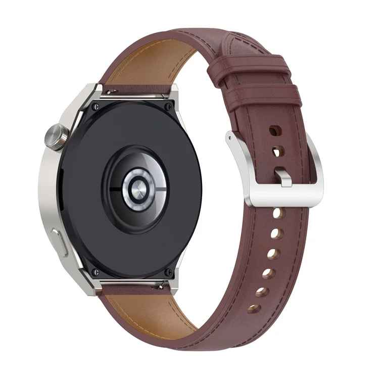For Samsung Galaxy Watch6 40mm 44mm / Watch6 Classic 43mm 47mm / Watch 5 40mm 44mm / 5 Pro 45mm / Watch4 40mm 44mm Genuine Leather Smart Watch Band Wrist Strap - Deep Pink