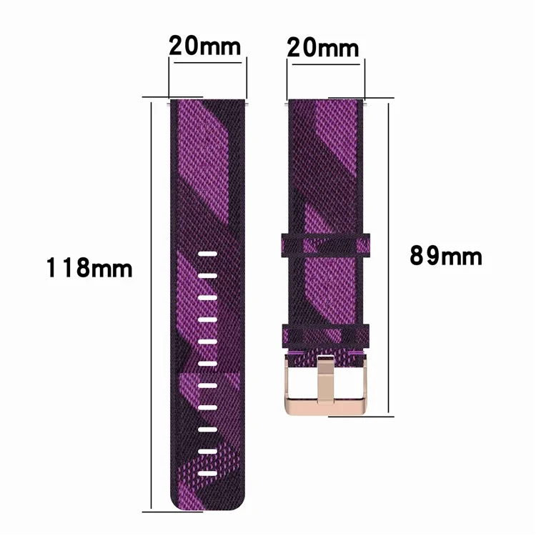 Für Samsung Galaxy Watch 5 40 mm / 44 mm / Watch 5 Pro 45mm Nylon Watch Band Pink Schnalle Verstellbares Handgelenksgurt - Dunkelgrau