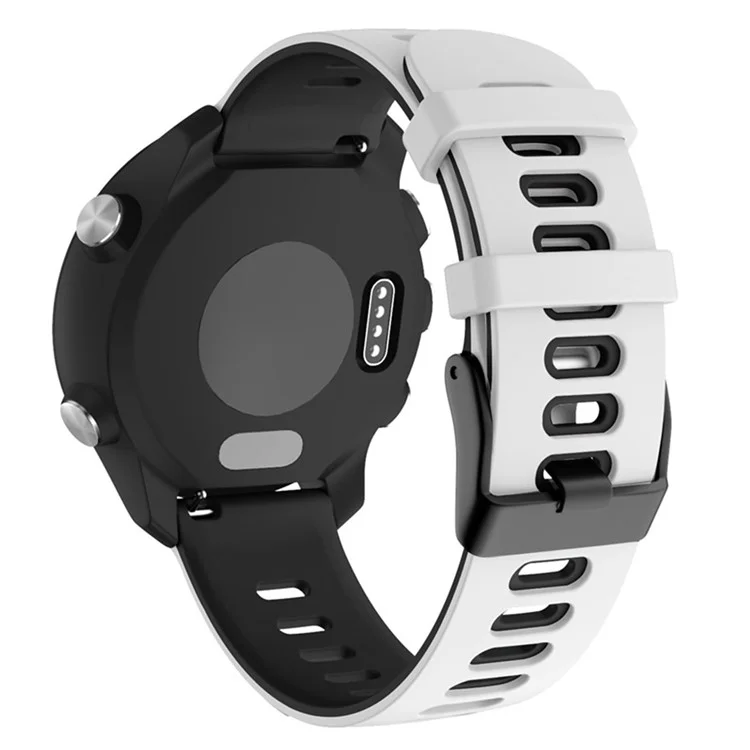 Pour Samsung Galaxy Watch 5 40 mm / 44 mm / 5 Pro 45 mm en Double Couleur Band de Remplacement de la Bande de Remplacement de Montre en Silicone Watch Band - Blanche / le Noir