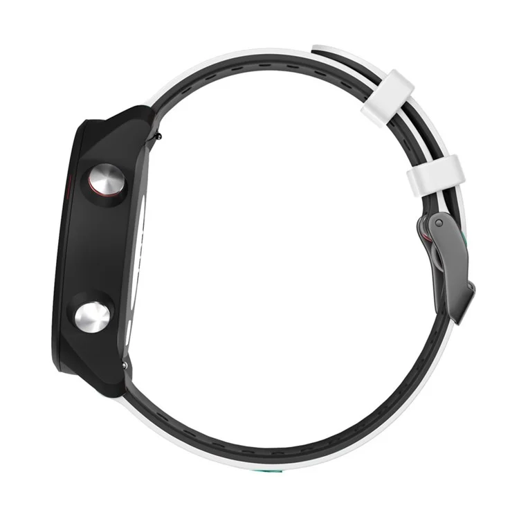 Pour Samsung Galaxy Watch 5 40 mm / 44 mm / 5 Pro 45 mm en Double Couleur Band de Remplacement de la Bande de Remplacement de Montre en Silicone Watch Band - Blanche / le Noir