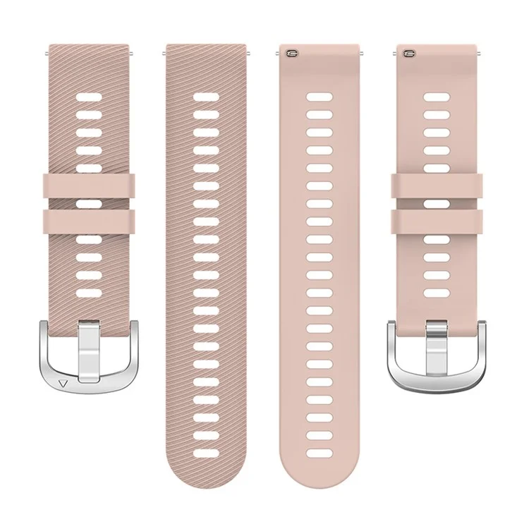 Para Xiaomi Haylou Solar LS01 / Boat Watch Storm Silicone Smart Watch Strap Cross Stripe Design 19mm Universal Adjustable Wrist Band - Light Pink