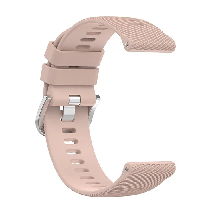Para Xiaomi Haylou Solar LS01 / Boat Watch Storm Silicone Smart Watch Strap Cross Stripe Design 19mm Universal Adjustable Wrist Band - Light Pink