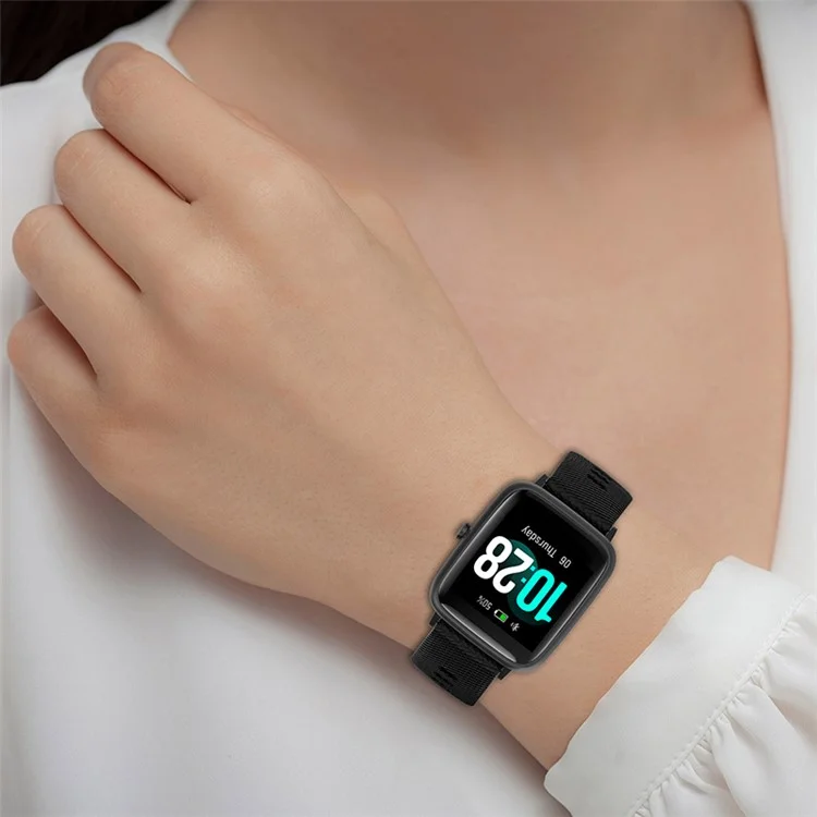 Para Xiaomi Haylou Solar LS01 / Boat Watch Storm Silicone Smart Watch Strap Cross Stripe Design 19mm Universal Adjustable Wrist Band - Light Pink