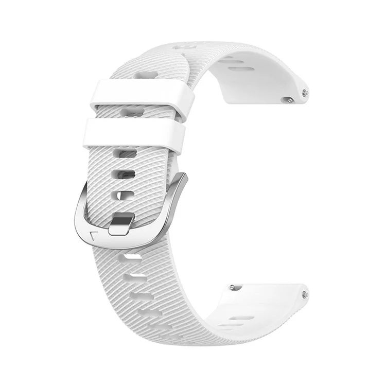 Für Garmin Forerunner 255 / Vivoactive 4 Cross Stripe Design 22mm Universal Watch Strap Silikon Ersatzarmband - Weiß