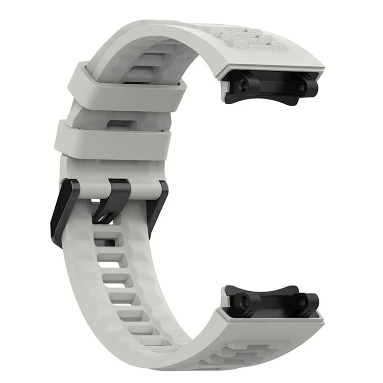 Para Huami Amazfit T-Rex 2 Solid Color Soft Silicone Sports Smart Watch Band Strap de Muñeca de Muñeca - Gris
