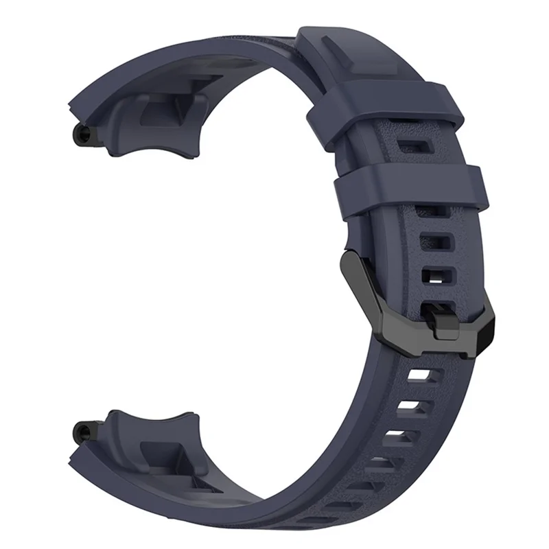 For Huami Amazfit T-Rex 2 Solid Color Soft Silicone Sports Smart Watch Band Replacement Wrist Strap - Dark Blue