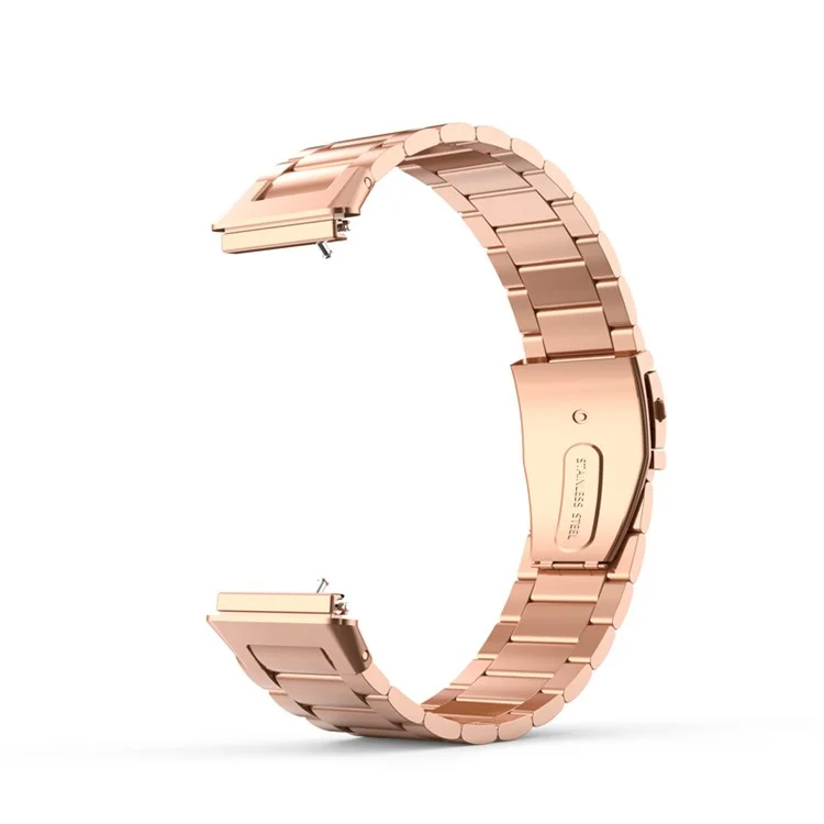 Per Huawei Band 7 Tre Perline in Acciaio Inossidabile Anti-graffio Cinturino di Ricambio per Smartwatch - Rose Gold