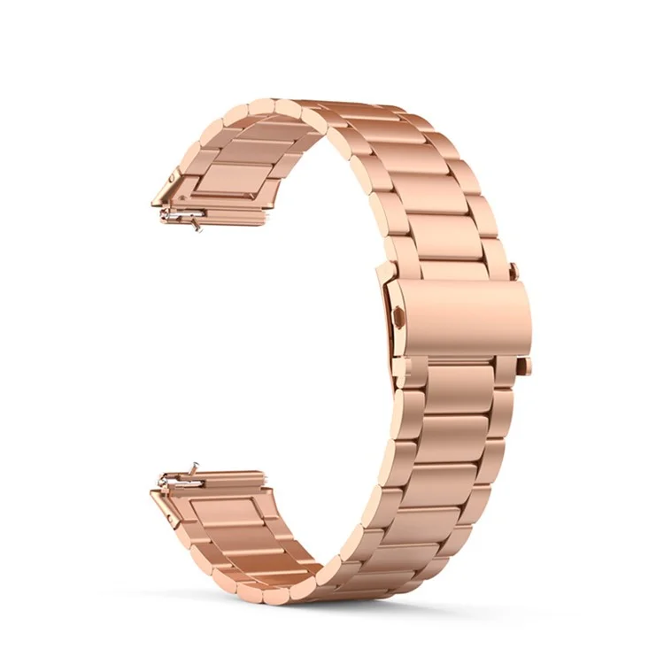 Per Huawei Band 7 Tre Perline in Acciaio Inossidabile Anti-graffio Cinturino di Ricambio per Smartwatch - Rose Gold