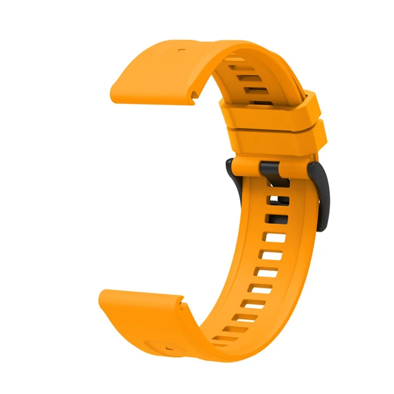 For Garmin Fenix 7X Silicone Watch Band 26mm Quick Release Metal Buckle Strap Replacement - Yellow
