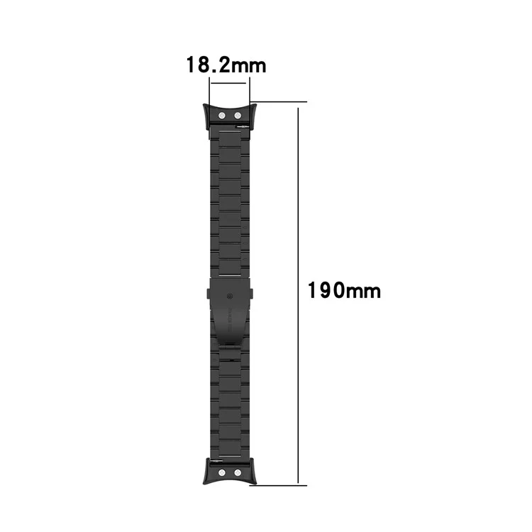 For Garmin Forerunner 45 / 45S  /  Swim 2 Quick Release Watch Strap Metal Watch Band Replacement Strap with Folding Clasp - Black
