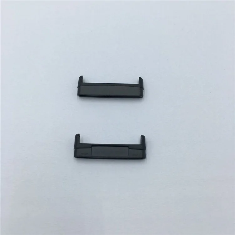 1Pair For Fitbit Versa 4 / Sense 2 Metal Watch Strap Adapter Watch Band Connector Kit - Black