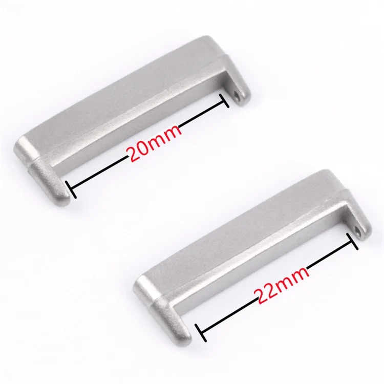 1 paire pour Fitbit Versa 4 / Sense 2 Adaptateur de bracelet de montre en métal - Argent