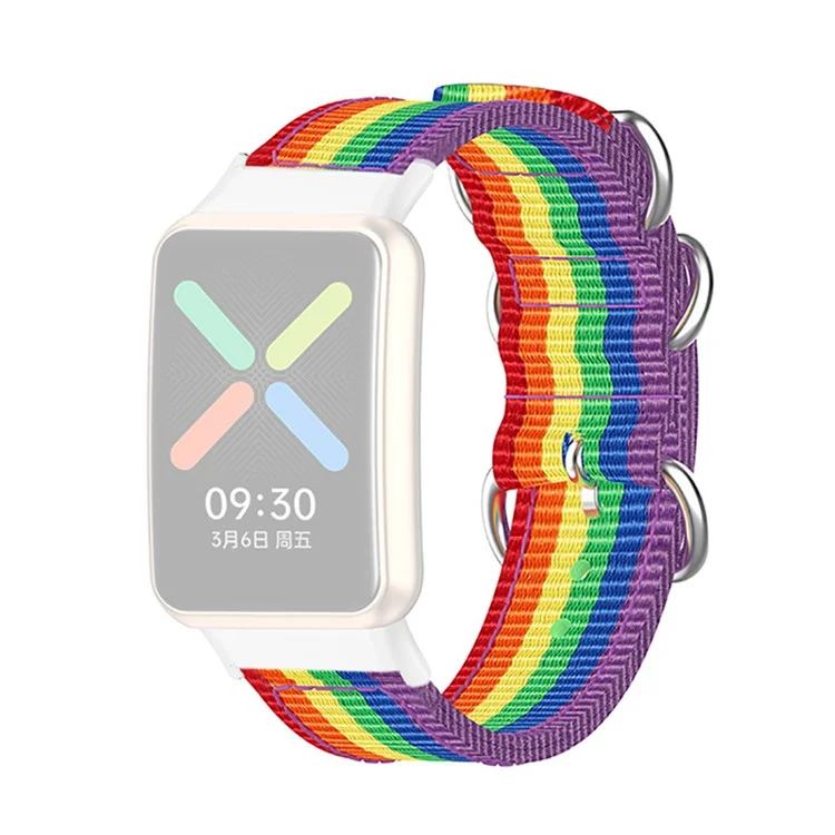 Para o Oppo Watch Free Watch Strap Straptable Nylon Bracelet Smart Watch Band Bandable For Women / Homens - Colorido