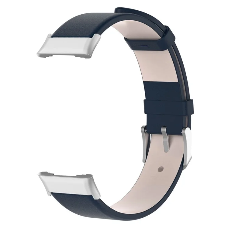Für Oppo Watch Free Watch Band Mit Schnalle Leder Armband Ersatzwache - Dunkelblau