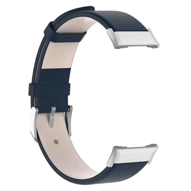 Für Oppo Watch Free Watch Band Mit Schnalle Leder Armband Ersatzwache - Dunkelblau